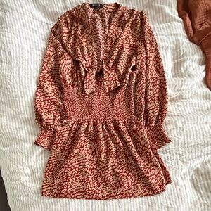 Stylish Red Leopard Print Mini Dress